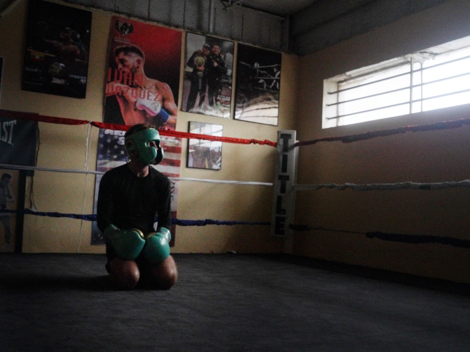Location scout inside the boxing gym